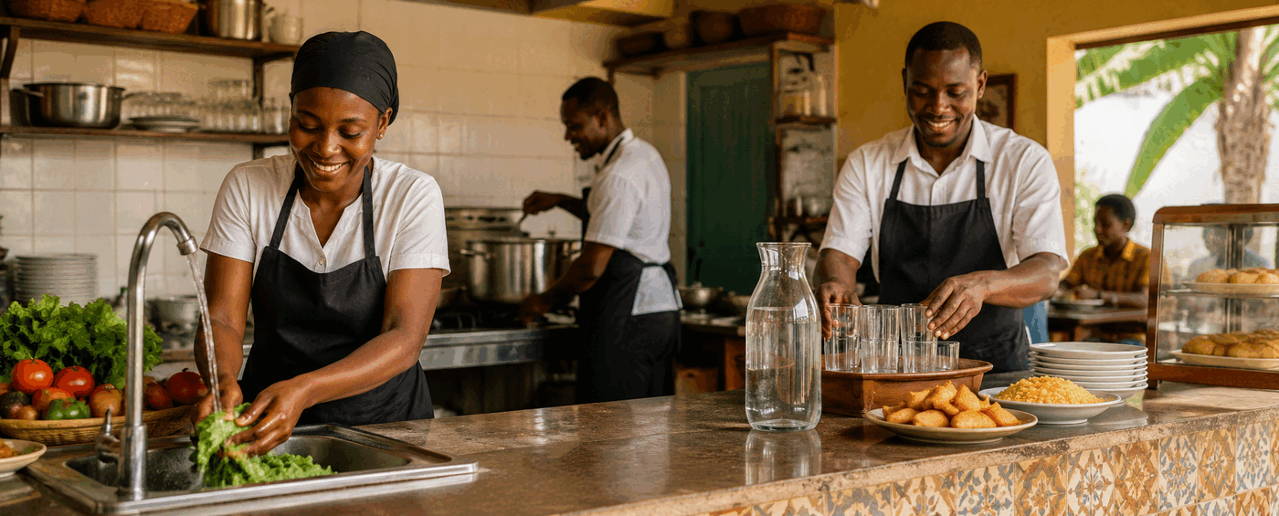Imagem principal do artigo: Água para restaurantes e pequenos negócios alimentares